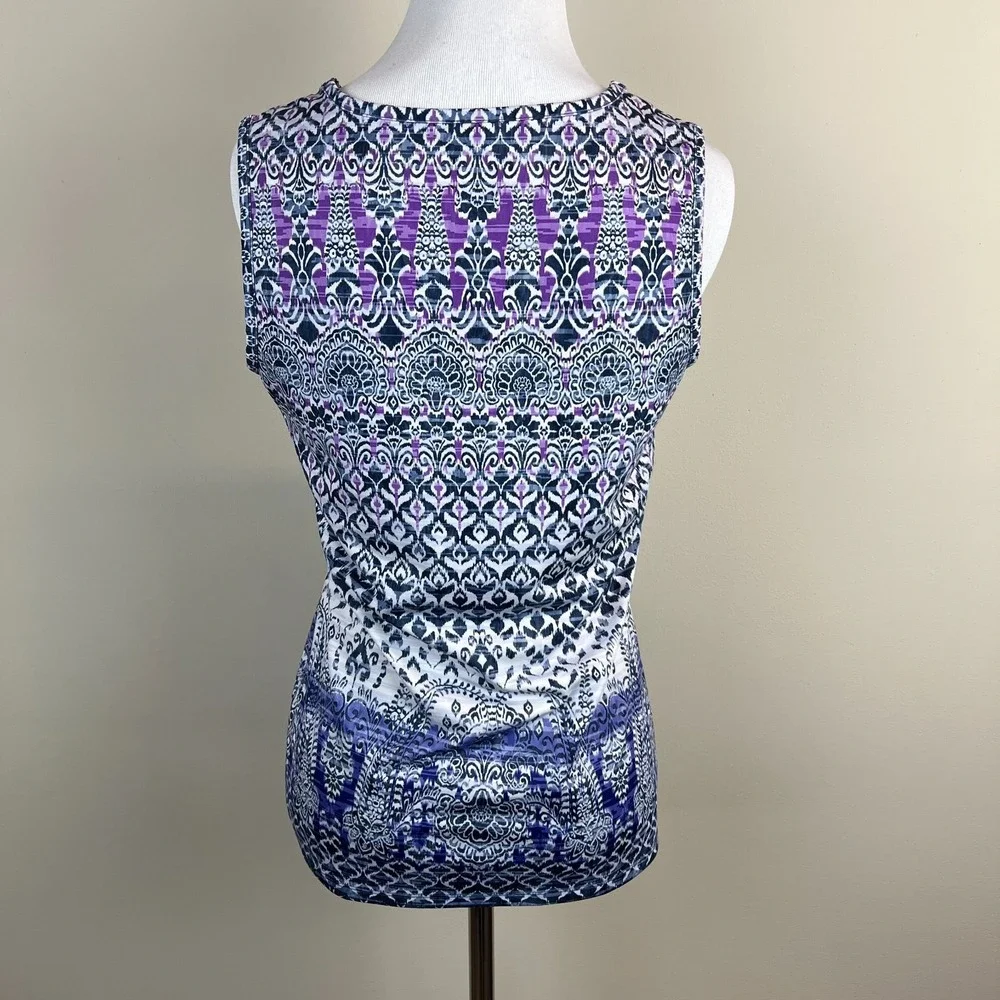Athleta Printed Muscle Up Tank Top Womens Small Athleisure‎ Yoga Casual Jersey S